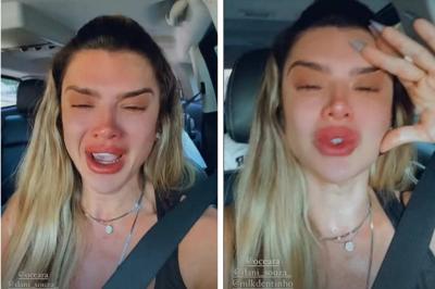 Mirella Santos chora ao dizer que mansão foi invadida no feriado.