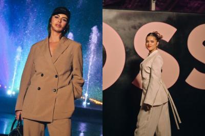 Mari Saad, Isis Valverde e Maísa Silva assistem desfile da Boss